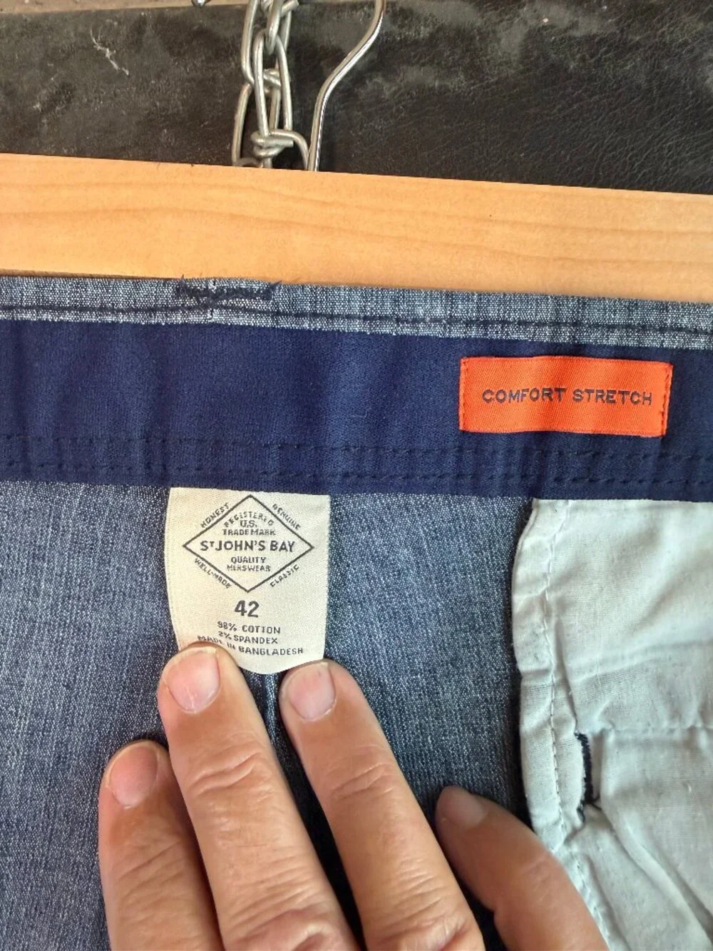 St John's Bay Blue Comfort Stretch Men's Shorts 42